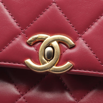 シャネル マトラッセ スモールフラップ ショルダーバッグ ピンク系 バッグ CHANEL