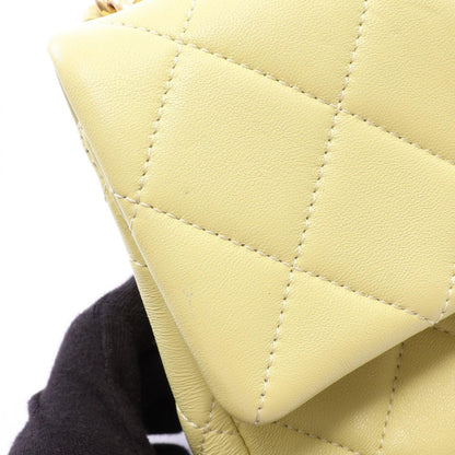 シャネル マトラッセ 2WAY ショルダーバッグ イエロー系 バッグ CHANEL