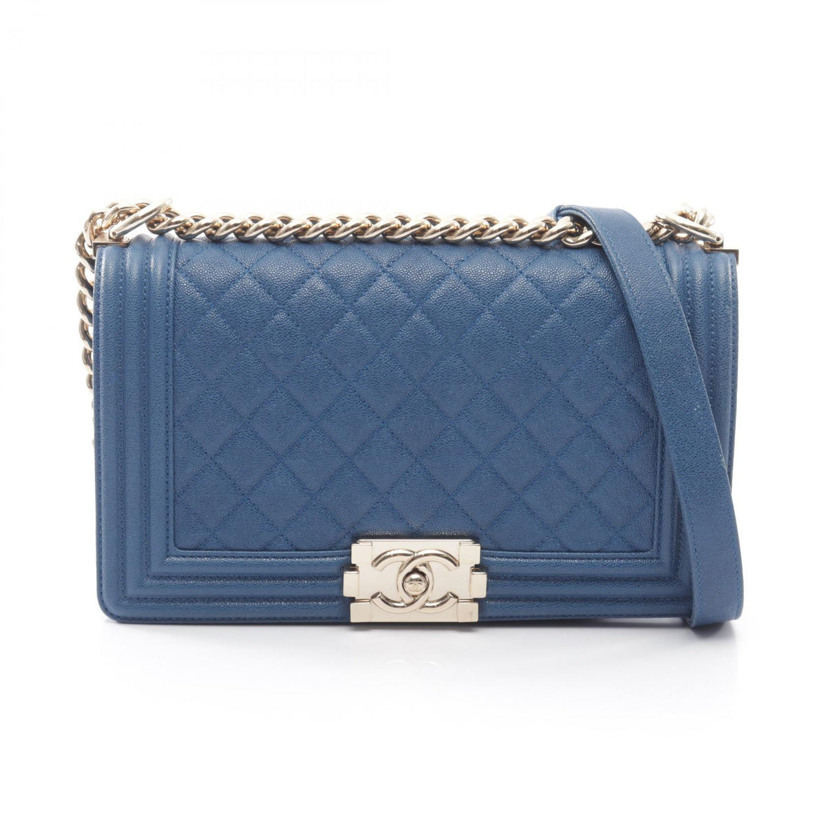 シャネル ボーイシャネル ショルダーバッグ ブルー系 バッグ CHANEL