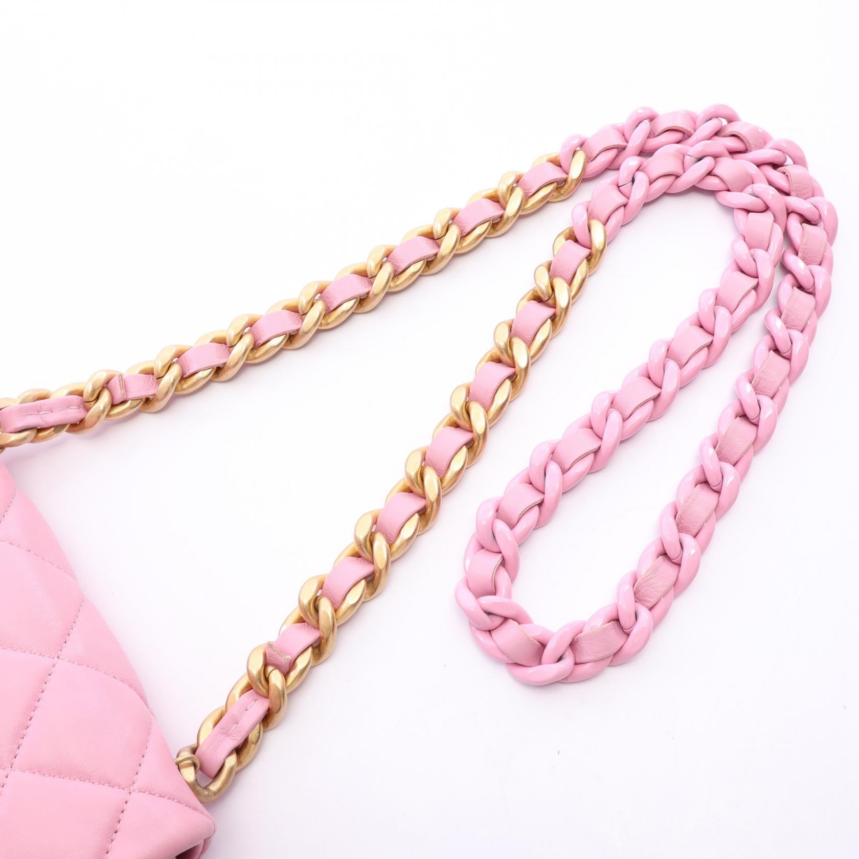 CHANEL マトラッセ トートバッグ ピンク シャネル マトラッセ コンビ金具 ショルダーバッグ ピンク系 – RECLO