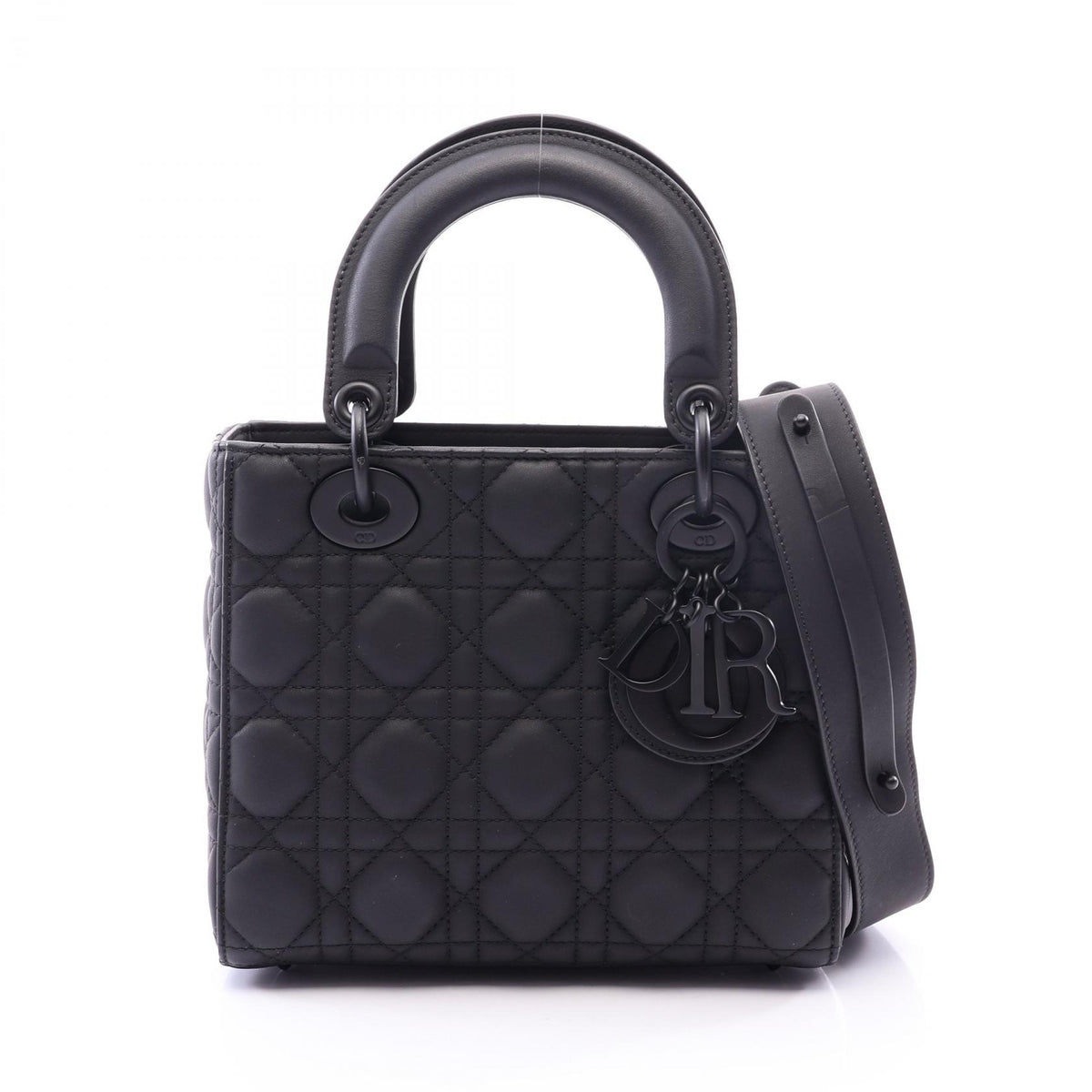 ディオール LADY DIOR MY ABCDIOR スモール カナージュ 2WAY ハンドバッグ ブラック系 バッグ DIOR
