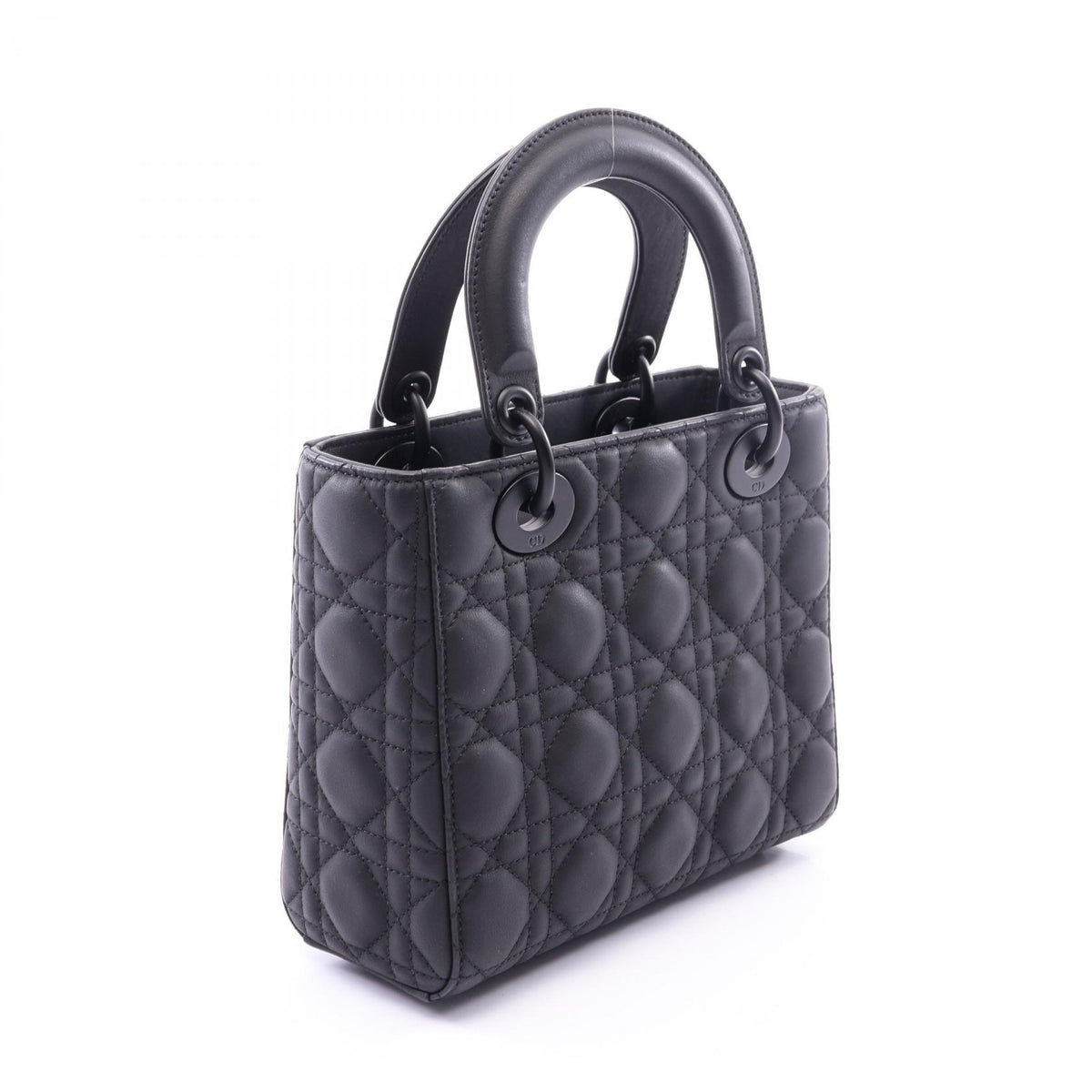 ディオール LADY DIOR MY ABCDIOR スモール カナージュ 2WAY ハンドバッグ ブラック系 バッグ DIOR