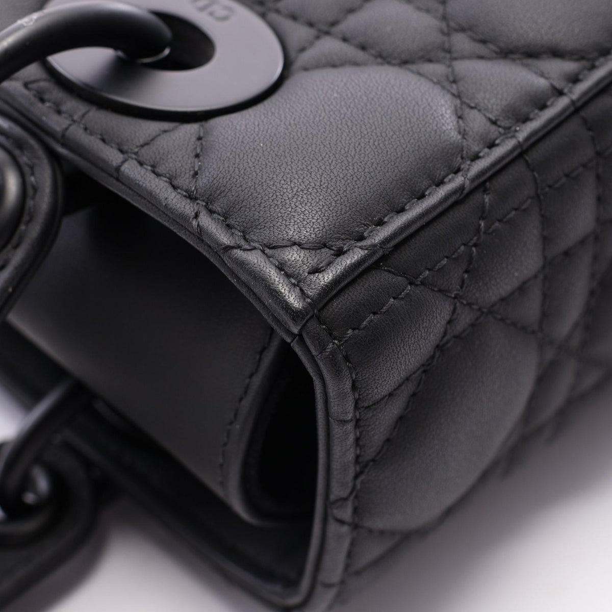 ディオール LADY DIOR MY ABCDIOR スモール カナージュ 2WAY ハンドバッグ ブラック系 バッグ DIOR