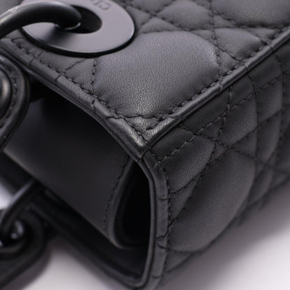 ディオール LADY DIOR MY ABCDIOR スモール カナージュ 2WAY ハンドバッグ ブラック系 バッグ DIOR