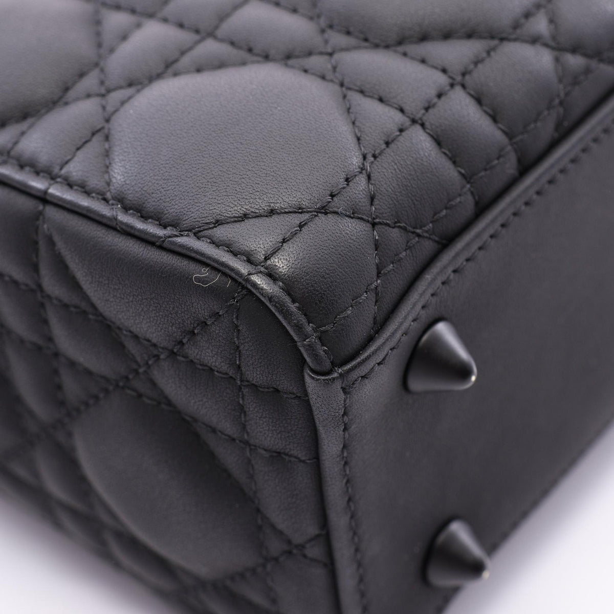 ディオール LADY DIOR MY ABCDIOR スモール カナージュ 2WAY ハンドバッグ ブラック系 バッグ DIOR