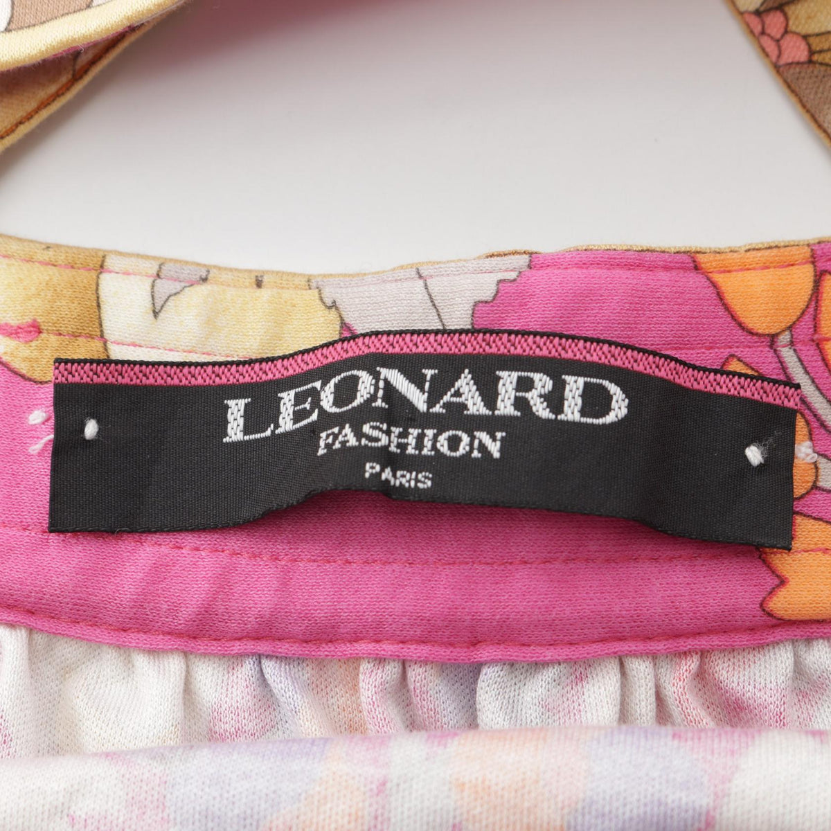 レオナール 花柄 キャミソール ワンピース ピンク系 マルチカラー ワンピース LEONARD