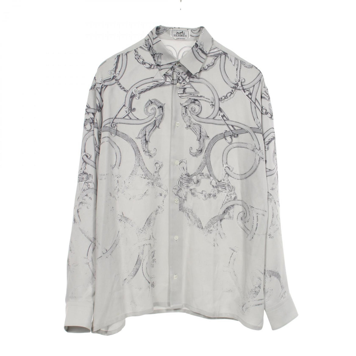 エルメス L'Instruction du Roy その他トップス グレー系 シルク トップス HERMES