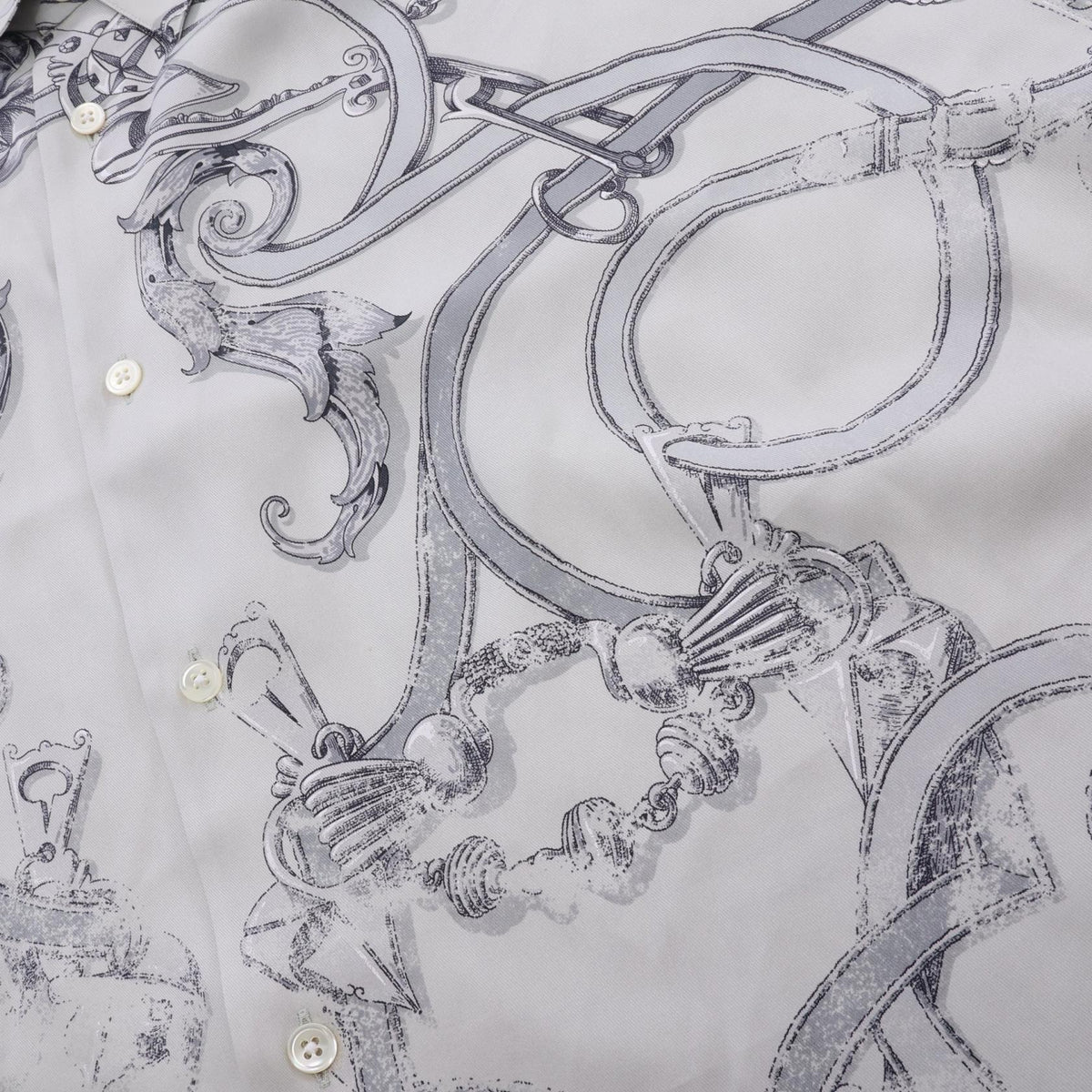 エルメス L'Instruction du Roy その他トップス グレー系 シルク トップス HERMES