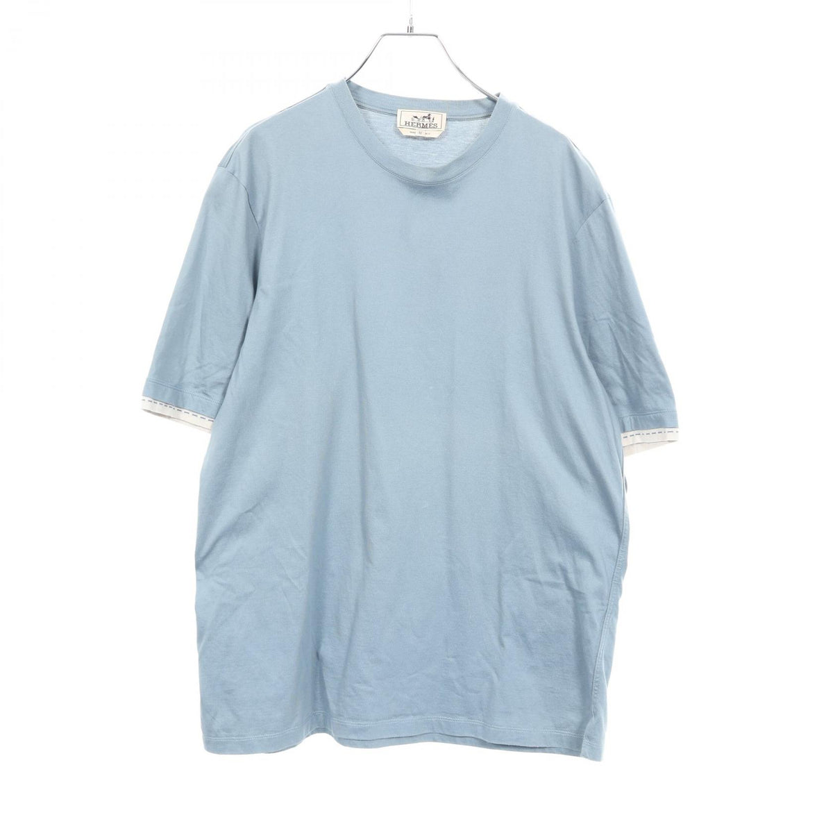 エルメス Piqures Sellier 半袖Tシャツ ブルー系 トップス HERMES
