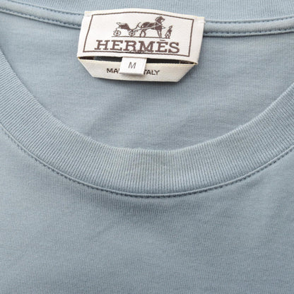 エルメス Piqures Sellier 半袖Tシャツ ブルー系 トップス HERMES