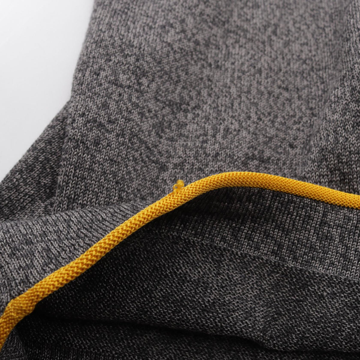 エルメス クルーネック ニット グレー系 イエロー系 シルク トップス HERMES
