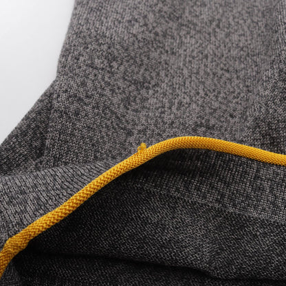 エルメス クルーネック ニット グレー系 イエロー系 シルク トップス HERMES