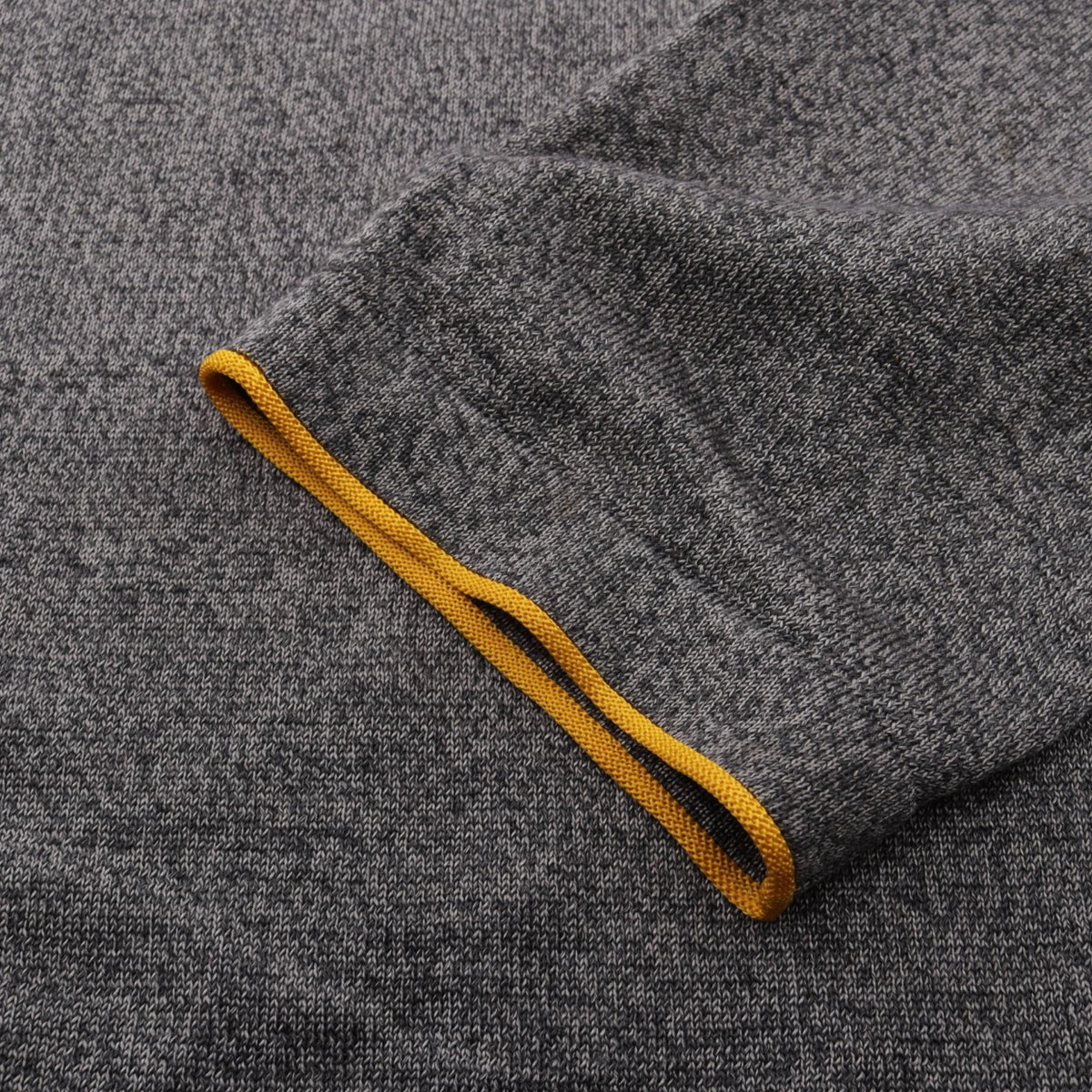 エルメス クルーネック ニット グレー系 イエロー系 シルク トップス HERMES