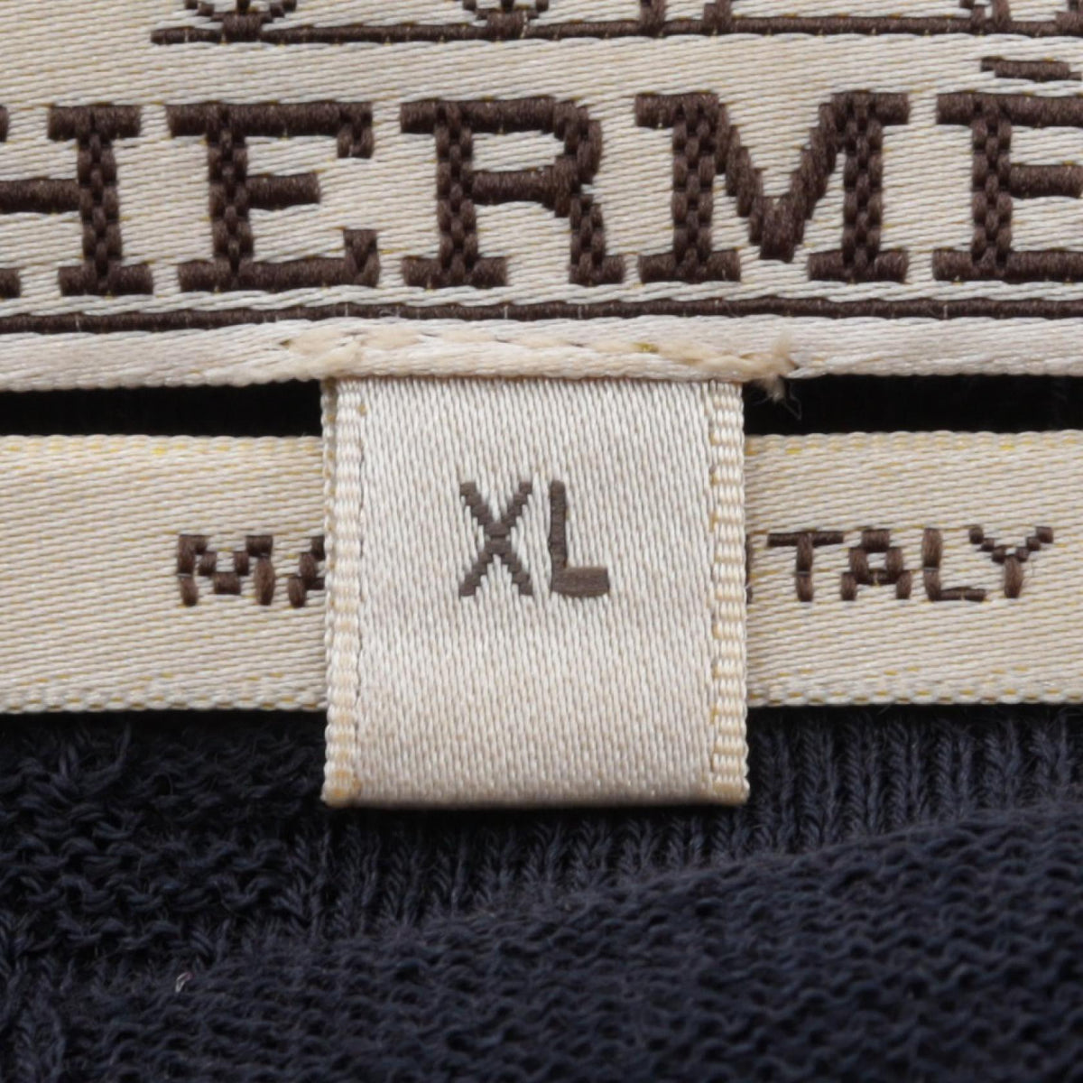 エルメス 総柄 クルーネック ニット ネイビー系 トップス HERMES