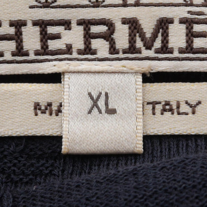エルメス 総柄 クルーネック ニット ネイビー系 トップス HERMES