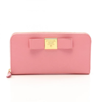 プラダ リボン ラウンド長財布 ピンク系 財布・小物 PRADA