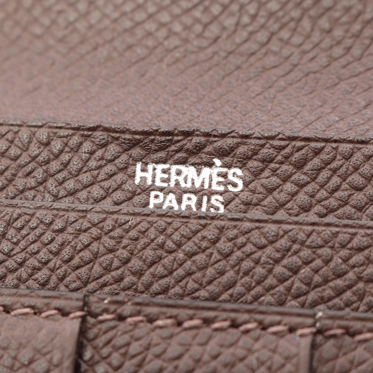 エルメス ベアンクラシック ショコラ 二つ折り長財布 ブラウン系 ヴォーエプソン 財布・小物 HERMES