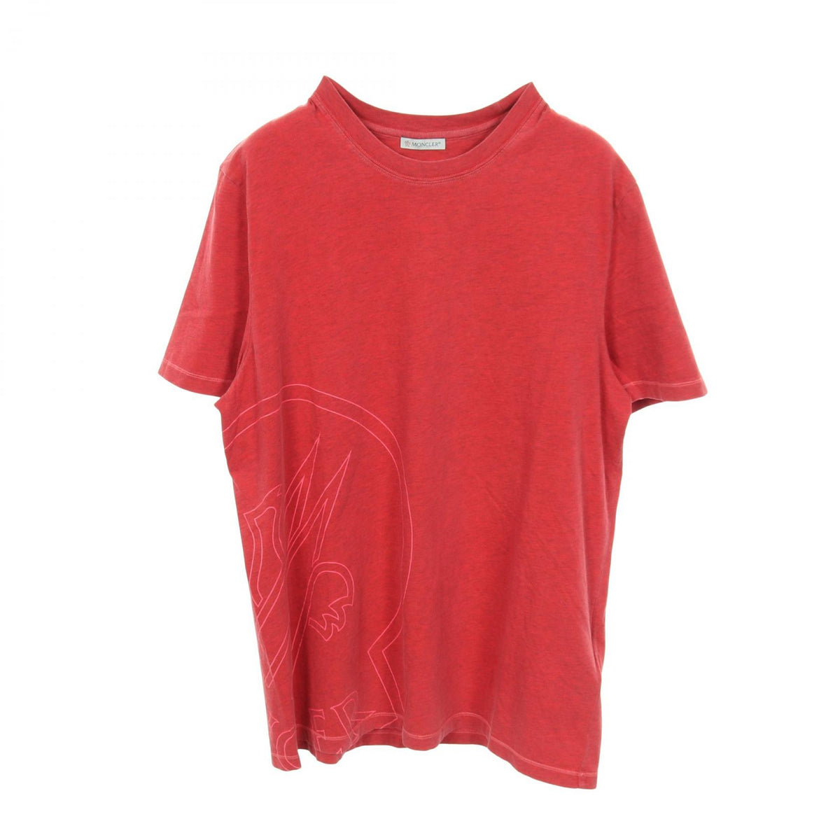 モンクレール ビッグロゴプリント 半袖Tシャツ レッド系