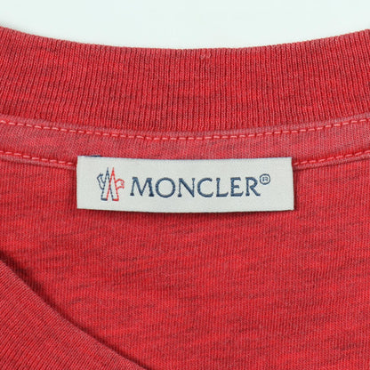 モンクレール ビッグロゴプリント 半袖Tシャツ レッド系