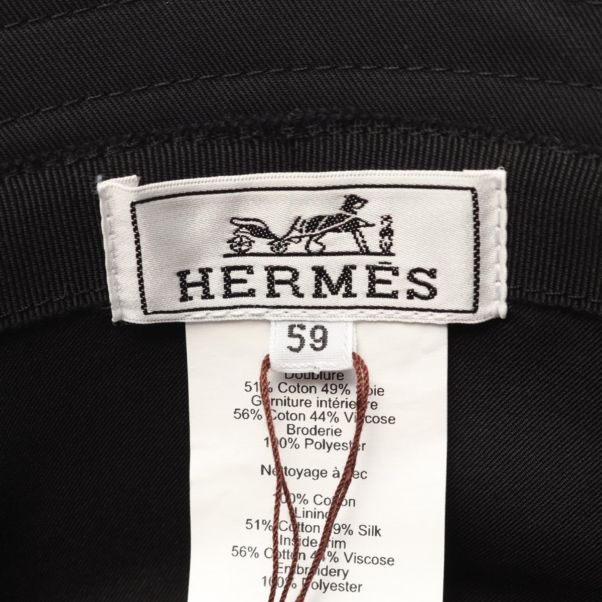 エルメス マイロ デシェネ バケット ハット ブラック系 財布・小物 HERMES