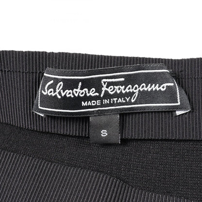 サルヴァトーレフェラガモ プリーツ ニット スカート ブラック系 ボトムス SALVATORE FERRAGAMO