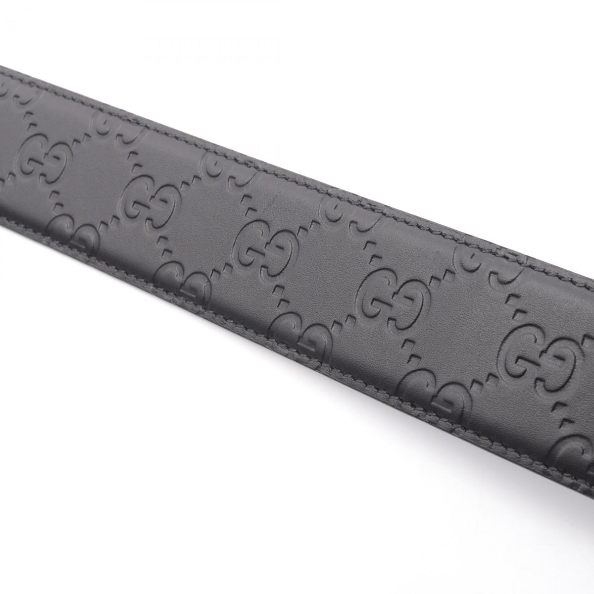 グッチ インターロッキングG グッチシマ シルバー金具 ベルト ブラック系 財布・小物 GUCCI