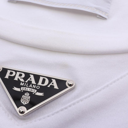 プラダ トライアングルロゴ 半袖Tシャツ ホワイト系 トップス PRADA