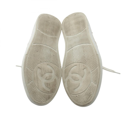 シャネル ココマーク スニーカー ゴールド系 シューズ CHANEL