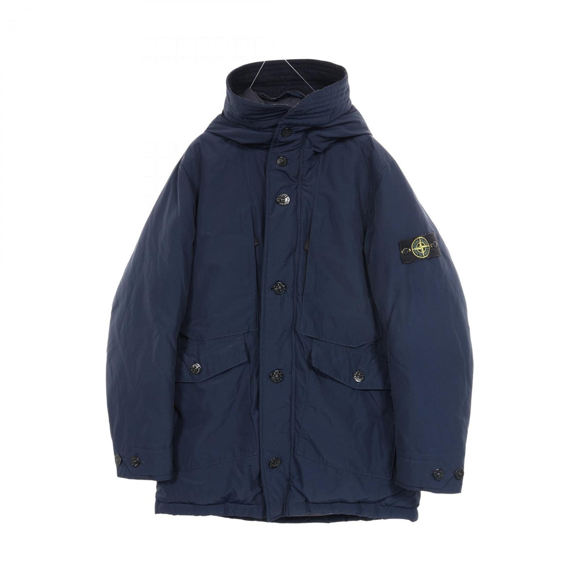ストーンアイランド MICRO REPS フード付き ダウンジャケット ネイビー系 アウター STONE ISLAND