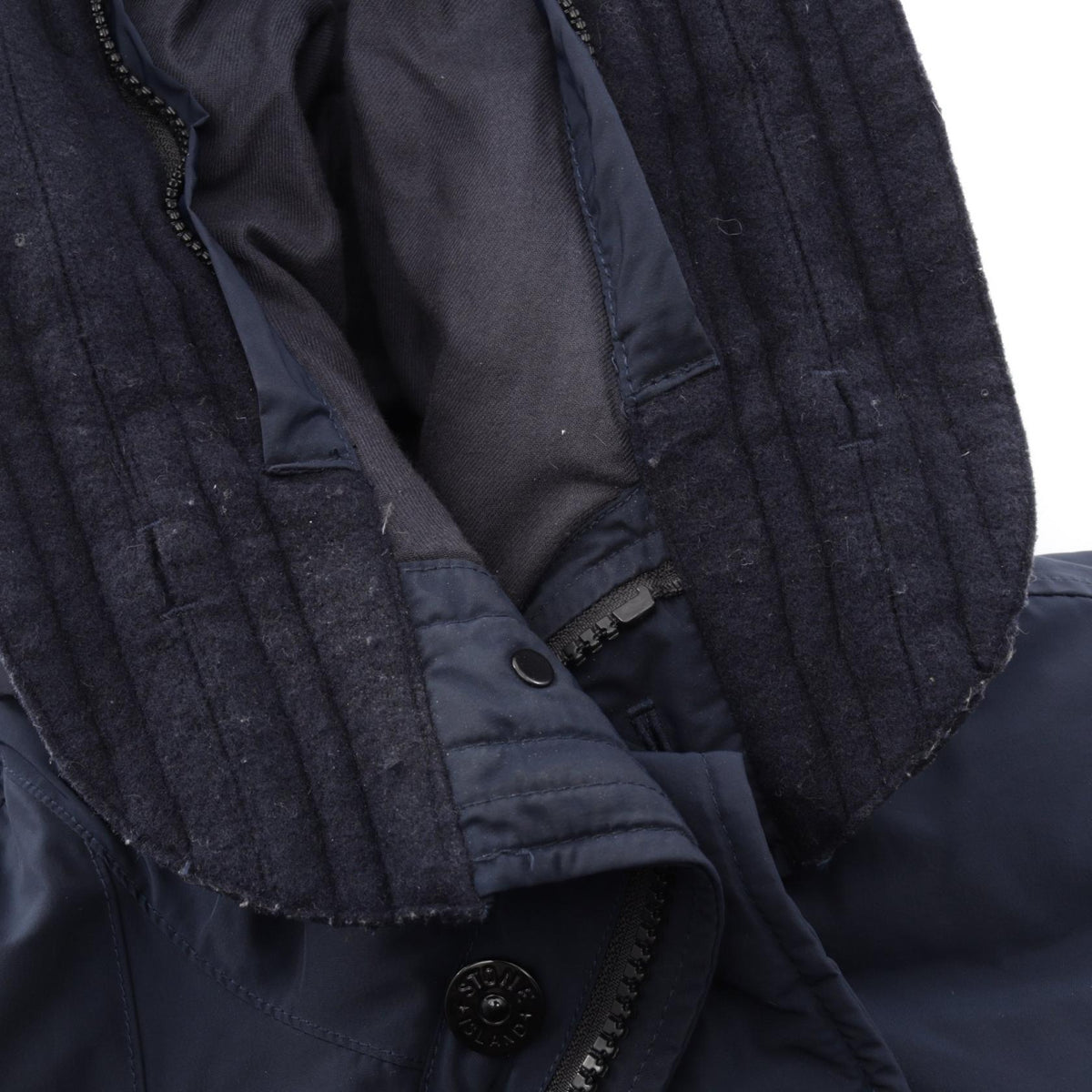 ストーンアイランド MICRO REPS フード付き ダウンジャケット ネイビー系 アウター STONE ISLAND