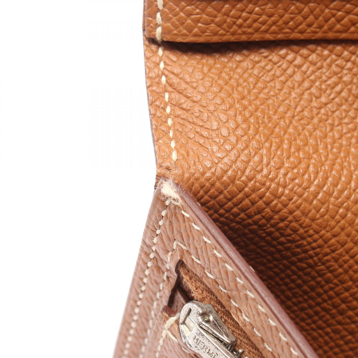 エルメス ベアンスフレ ゴールド 二つ折り長財布 ブラウン系 ヴォーエプソン 財布・小物 HERMES