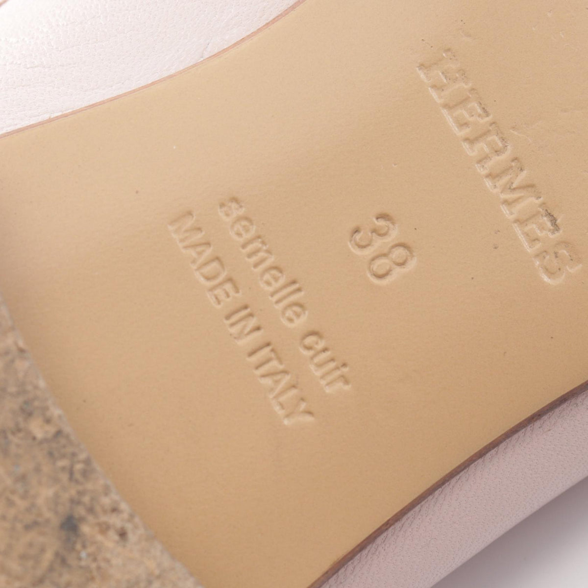 エルメス ロワイヤル モカシン ピンク系 ホワイト系 シューズ HERMES