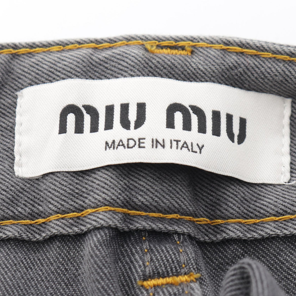 ミュウ ミュウ シャンブレージーンズ デニムパンツ グレー系 ボトムス MIU MIU