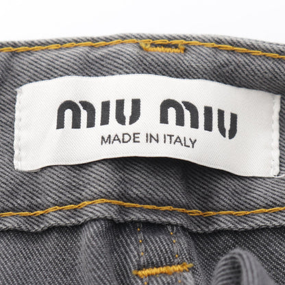ミュウ ミュウ シャンブレージーンズ デニムパンツ グレー系 ボトムス MIU MIU