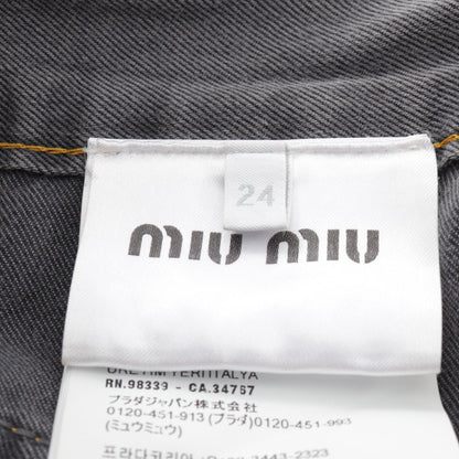 ミュウ ミュウ シャンブレージーンズ デニムパンツ グレー系 ボトムス MIU MIU