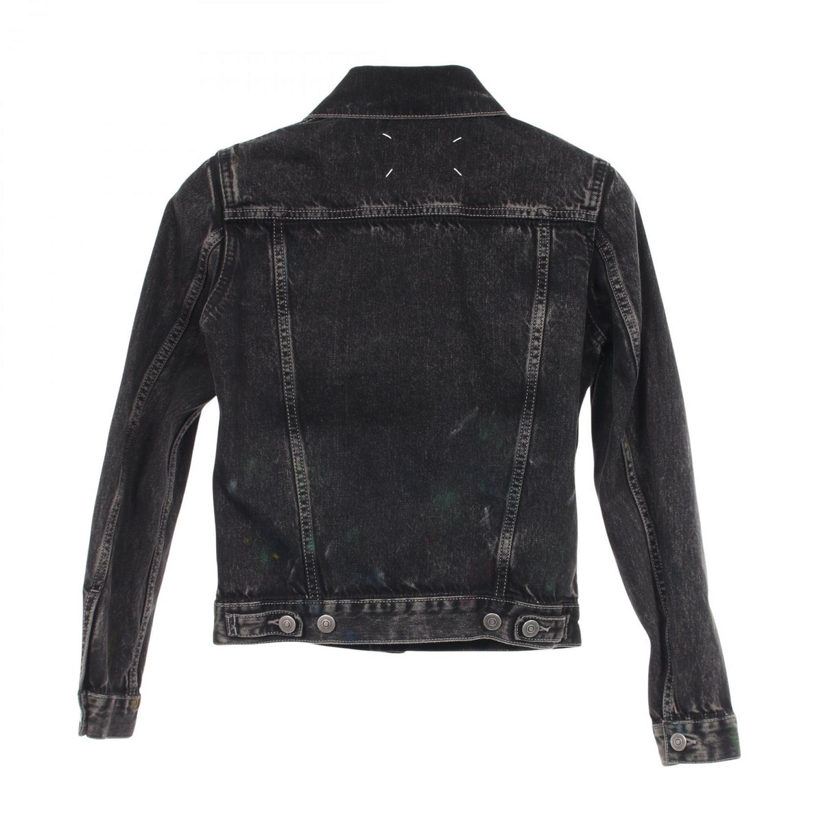 メゾンマルジェラ1 10 バックステッチ トラッカー ペイント加工 デニムジャケット グレー系 アウター MAISON MARGIELA 1 10