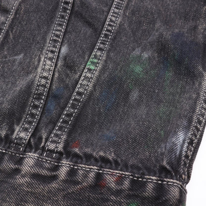 メゾンマルジェラ1 10 バックステッチ トラッカー ペイント加工 デニムジャケット グレー系 アウター MAISON MARGIELA 1 10