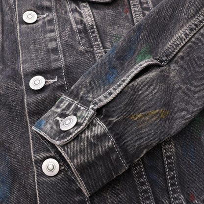 メゾンマルジェラ1 10 バックステッチ トラッカー ペイント加工 デニムジャケット グレー系 アウター MAISON MARGIELA 1 10