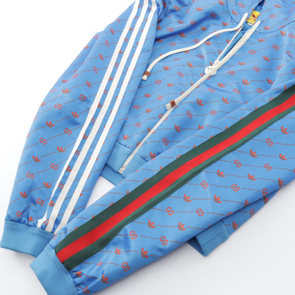 グッチ GUCCI × adidas フード付き その他ジャケット ブルー系 オレンジ系 マルチカラー アウター GUCCI