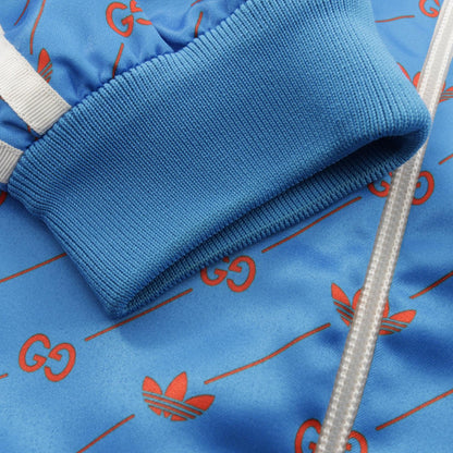 グッチ GUCCI × adidas フード付き その他ジャケット ブルー系 オレンジ系 マルチカラー アウター GUCCI