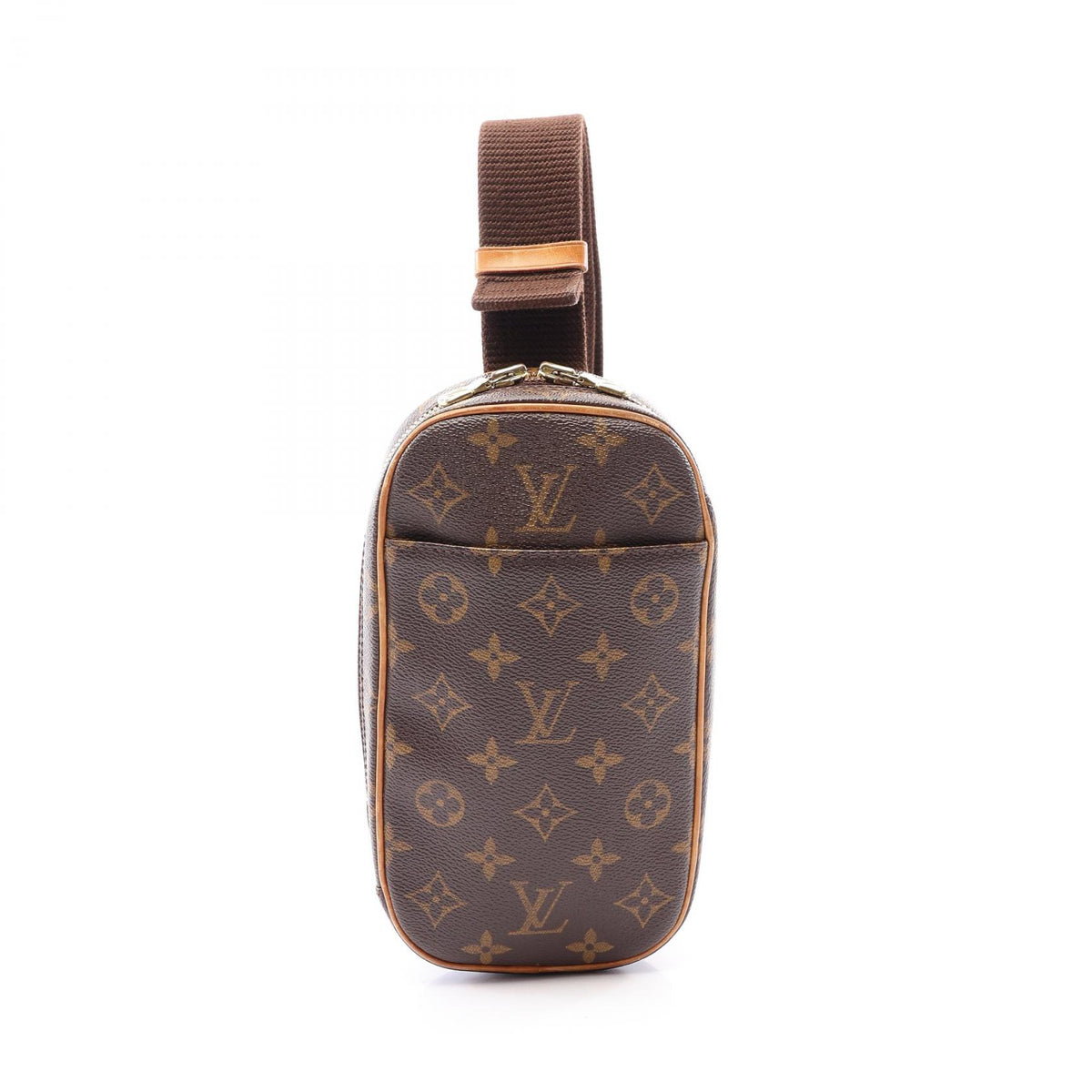 ルイ・ヴィトン ポシェットガンジュ モノグラム ウエストバッグ ボディバッグ ブラウン系 バッグ LOUIS VUITTON