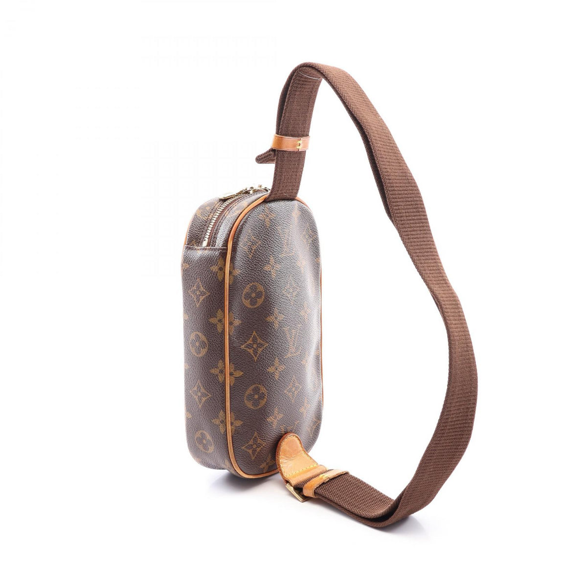 ルイ・ヴィトン ポシェットガンジュ モノグラム ウエストバッグ ボディバッグ ブラウン系 バッグ LOUIS VUITTON