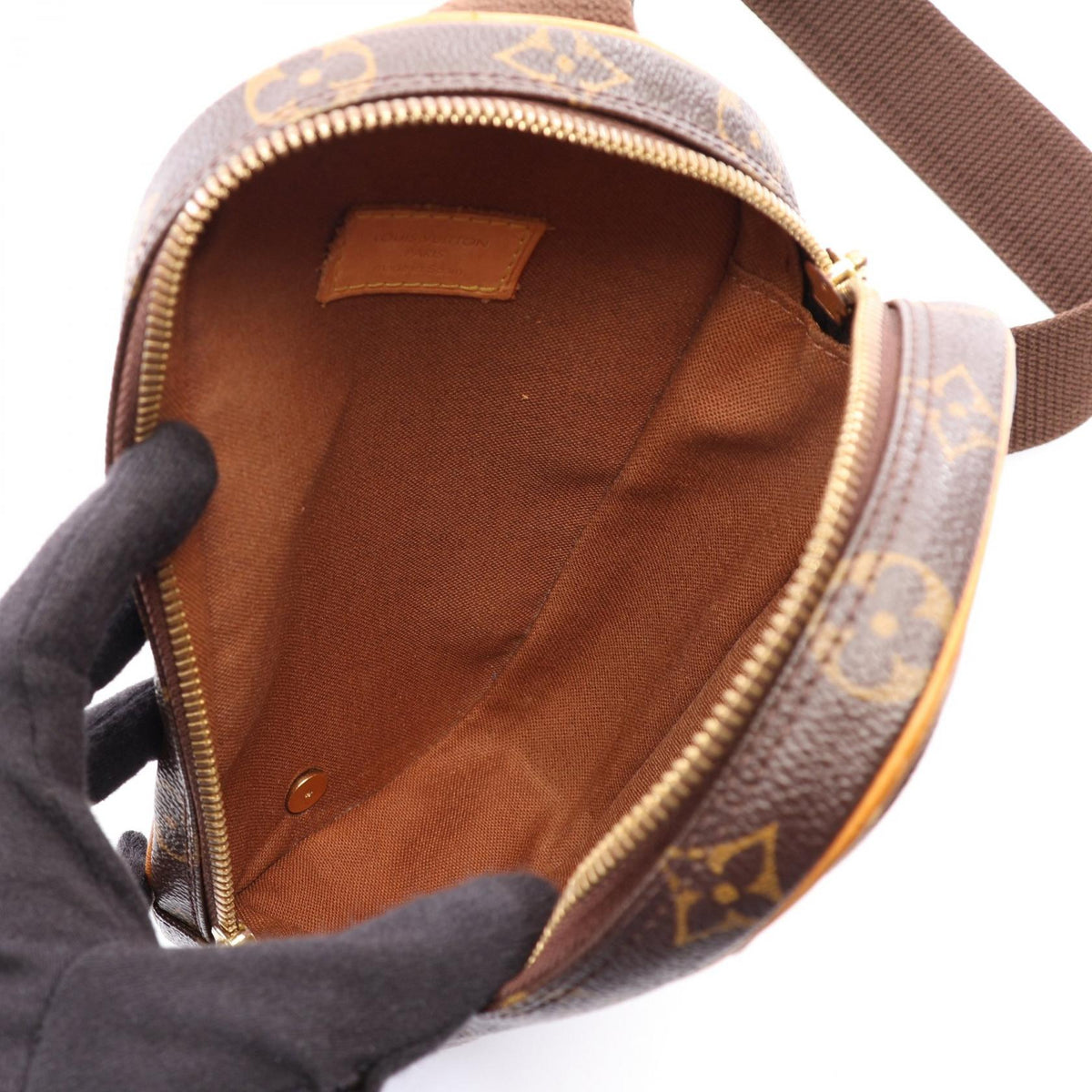 ルイ・ヴィトン ポシェットガンジュ モノグラム ウエストバッグ ボディバッグ ブラウン系 バッグ LOUIS VUITTON