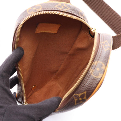 ルイ・ヴィトン ポシェットガンジュ モノグラム ウエストバッグ ボディバッグ ブラウン系 バッグ LOUIS VUITTON