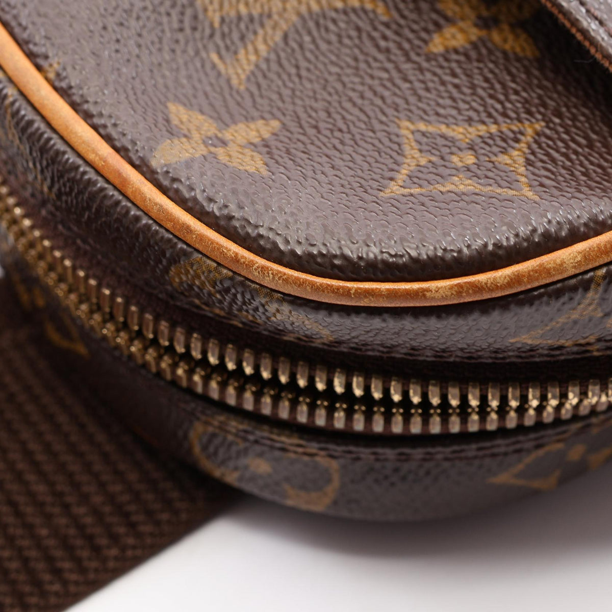 ルイ・ヴィトン ポシェットガンジュ モノグラム ウエストバッグ ボディバッグ ブラウン系 バッグ LOUIS VUITTON