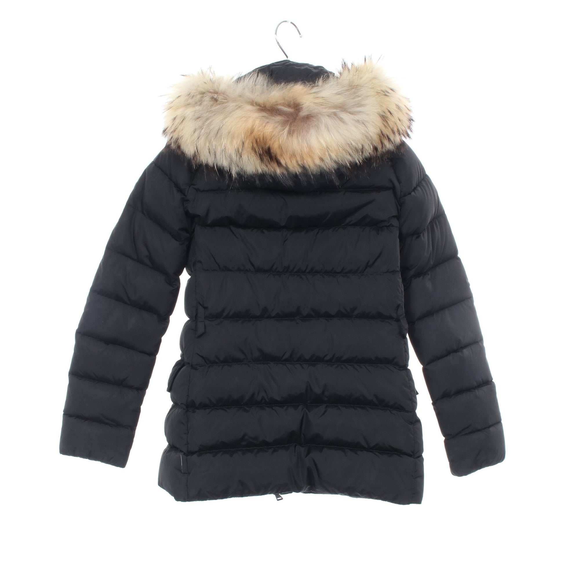 CLIO ダウンジャケット ナイロン ブラック フード付き モンクレール アウター MONCLER