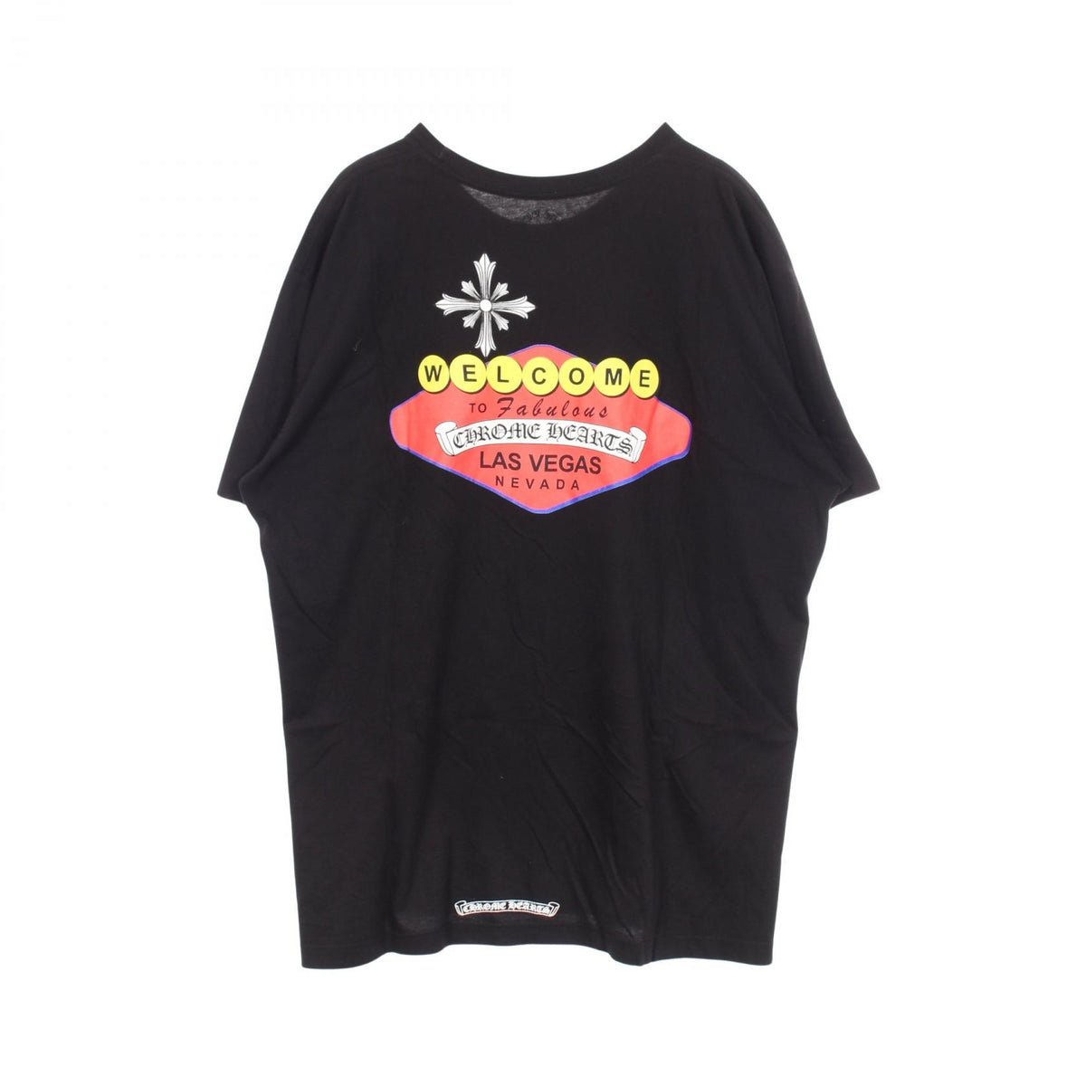 クロムハーツ スクロールラベル ラスベガス限定 半袖Tシャツ ブラック系 トップス CHROME HEARTS