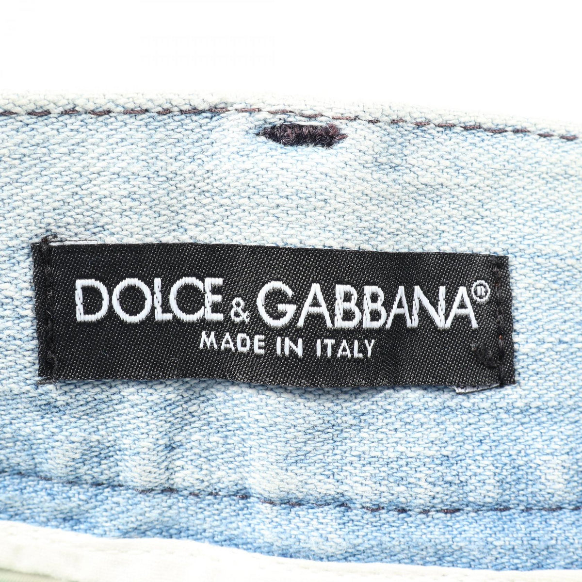 ドルチェアンドガッバーナ ダメージ加工 デニムパンツ ブルー系 ボトムス DOLCE & GABBANA