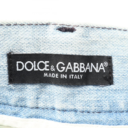 ドルチェアンドガッバーナ ダメージ加工 デニムパンツ ブルー系 ボトムス DOLCE & GABBANA