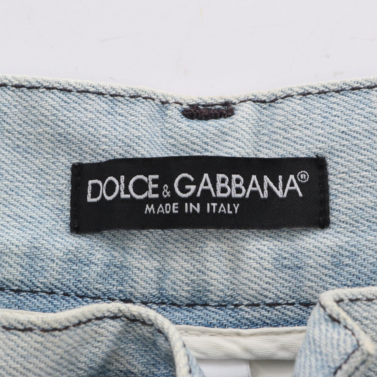 ドルチェアンドガッバーナ ダメージ加工 デニムパンツ ブルー系 ボトムス DOLCE & GABBANA